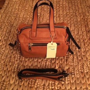Melie Blanco Tan Vegan Satchel purse